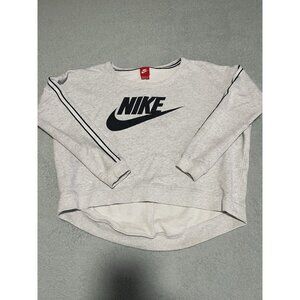 Nike Oversized Spell Out Sweatshirt Heather Gray Large L